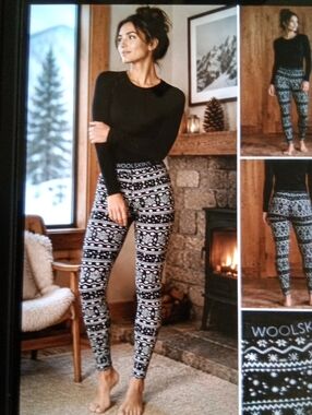 Woolskins Terramar Merino Wool Blend Baselayer Leggings Comfy Womens  Large